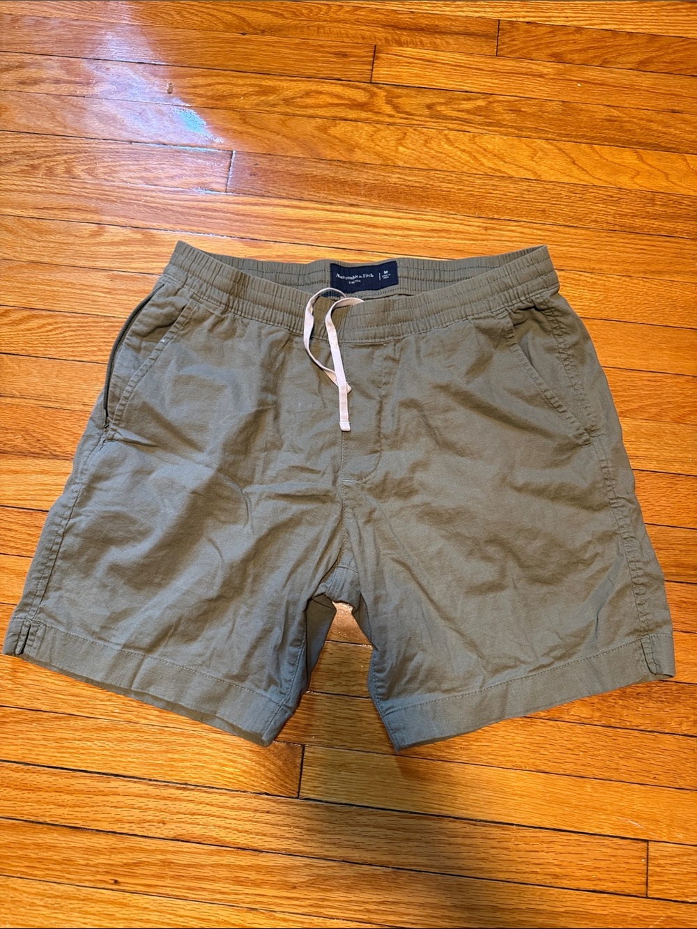 Abercrombie & Fitch Olive Drawstring Athletic Shorts - Men's